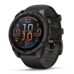 Garmin Fenix 8 - 47 mm, AMOLED, Sapphire, Titanio, Carbon Gray DLC con cinturino in silicone Black/pebble grey